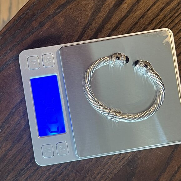 RARE David Yurman Studio Sterling Silver Amethyst Cable Cuff + Ring Set - Picture 10 of 10